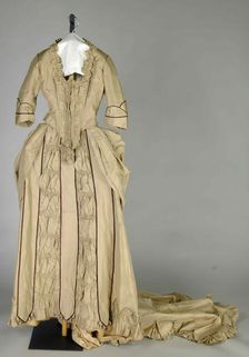 Wedding Dress, American, 1875. Creator: Unknown