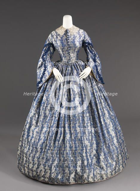 Wedding dress, American, ca. 1860. Creator: Unknown.