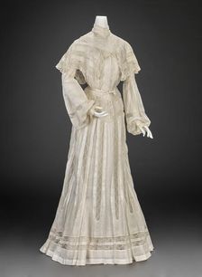 Wedding Dress (Bodice, Skirt, Slip), 1903. Creator: Unknown