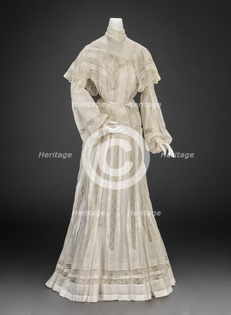 Wedding Dress (Bodice, Skirt, Slip), 1903. Creator: Unknown.