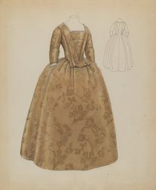 Wedding Dress, c. 1936. Creator: Bessie Forman