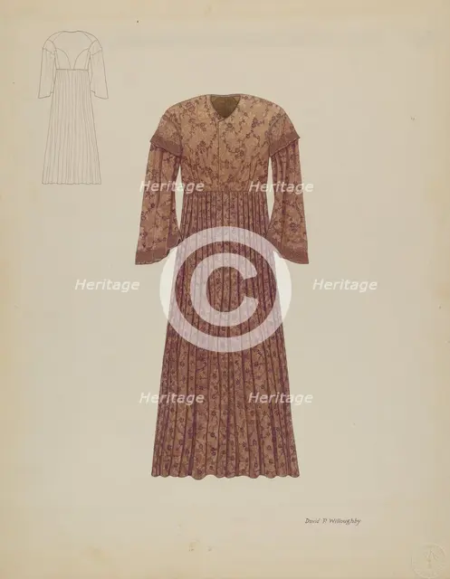 Wedding Dress, c. 1936. Creator: David P. Willoughby.