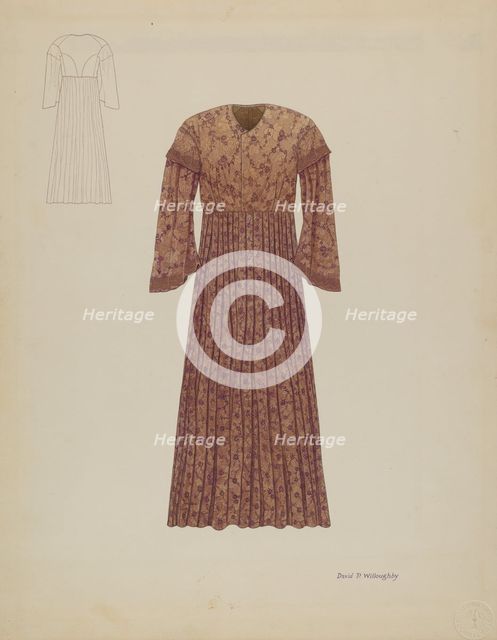 Wedding Dress, c. 1936. Creator: David P. Willoughby.