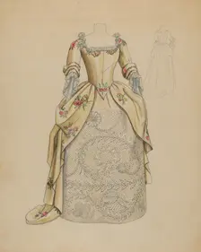 Wedding Dress, c. 1936. Creator: Jean Peszel