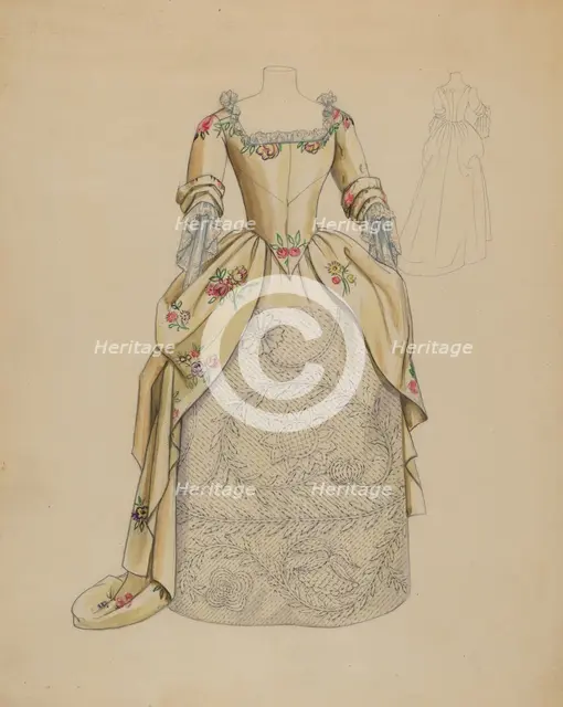 Wedding Dress, c. 1936. Creator: Jean Peszel.