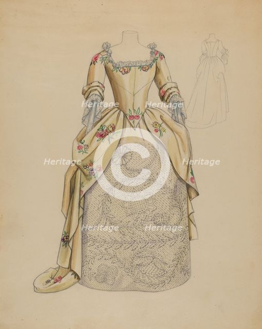 Wedding Dress, c. 1936. Creator: Jean Peszel.