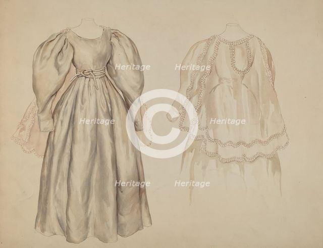 Wedding Dress, c. 1936. Creator: Lillian Causey.