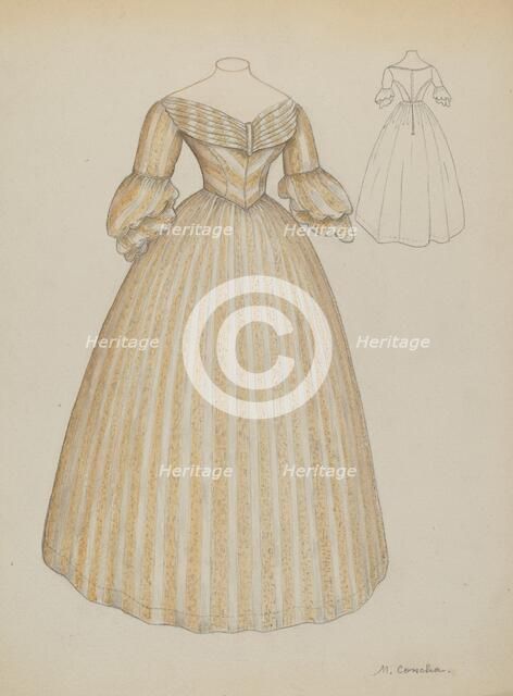 Wedding Dress, c. 1936. Creator: Margaret Concha.