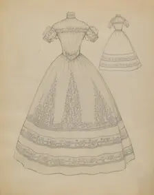 Wedding Dress, c. 1936. Creator: Margaret Concha
