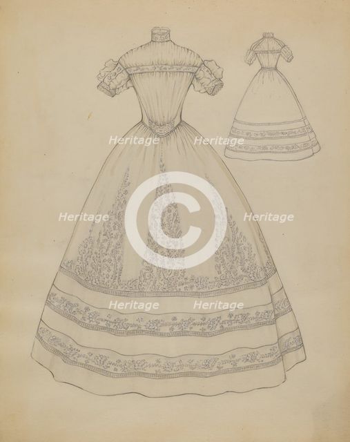 Wedding Dress, c. 1936. Creator: Margaret Concha.