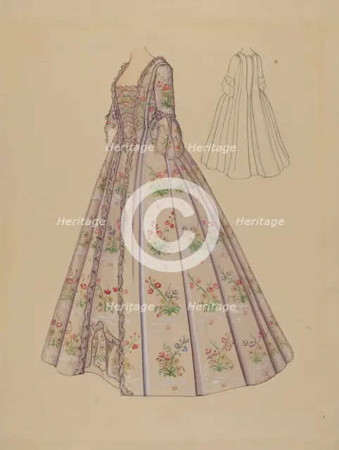 Wedding Dress, c. 1936. Creator: Marie Mitchell.
