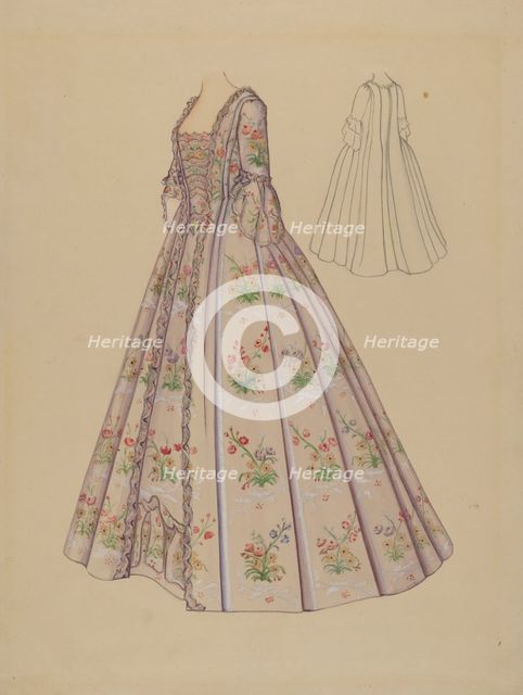 Wedding Dress, c. 1936. Creator: Marie Mitchell.