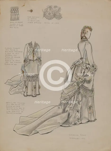 Wedding Dress, c. 1936. Creator: Melita Hofmann.