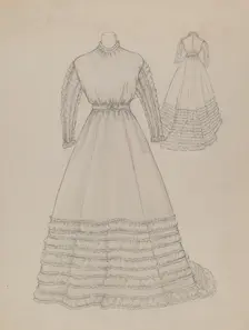 Wedding Dress, c. 1936. Creator: Nancy Crimi