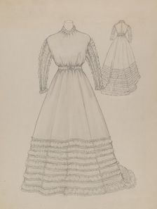 Wedding Dress, c. 1936. Creator: Nancy Crimi