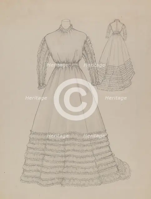 Wedding Dress, c. 1936. Creator: Nancy Crimi.