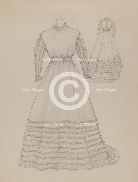Wedding Dress, c. 1936. Creator: Nancy Crimi.