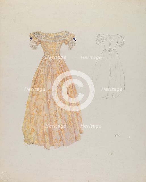 Wedding Dress, c. 1937. Creator: Arelia Arbo.