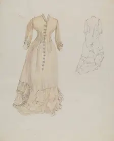 Wedding Dress, c. 1937. Creator: Arelia Arbo