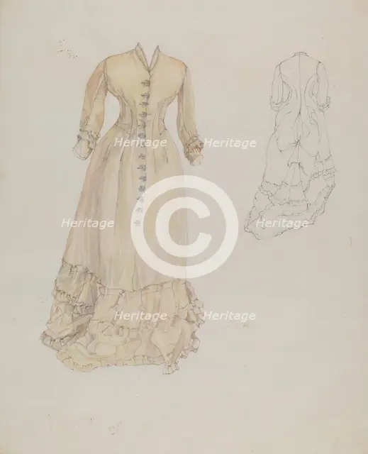 Wedding Dress, c. 1937. Creator: Arelia Arbo.