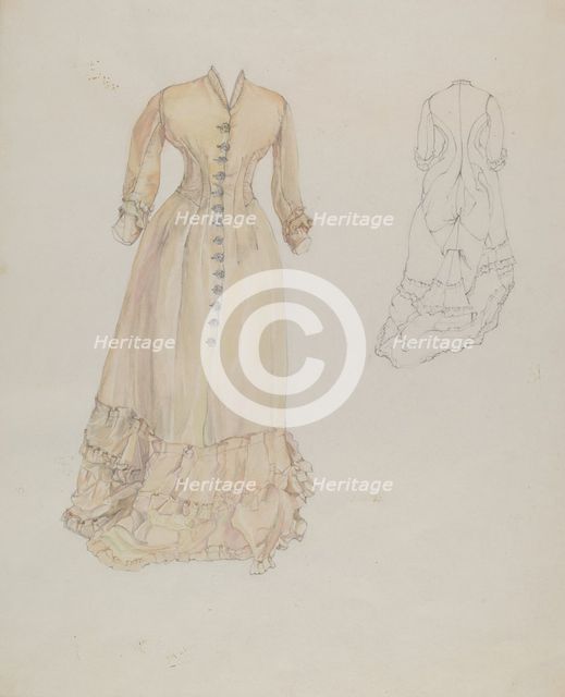 Wedding Dress, c. 1937. Creator: Arelia Arbo.