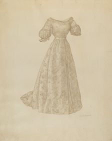Wedding Dress, c. 1937. Creator: Linnet Alward