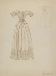 Wedding Dress, c. 1937. Creator: Mary E Humes