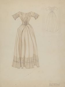 Wedding Dress, c. 1937. Creator: Mary E Humes