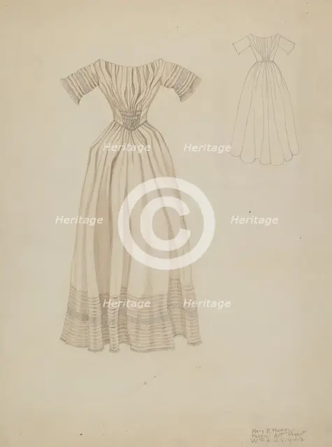 Wedding Dress, c. 1937. Creator: Mary E Humes.