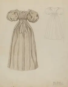 Wedding Dress, c. 1937. Creator: Mary E Humes