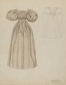Wedding Dress, c. 1937. Creator: Mary E Humes