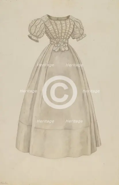Wedding Dress, c. 1938. Creator: Catherine Fowler.