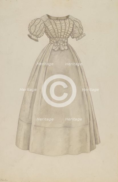Wedding Dress, c. 1938. Creator: Catherine Fowler.