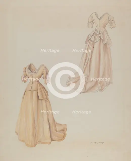 Wedding Dress, c. 1938. Creator: Hans Mangelsdorf.