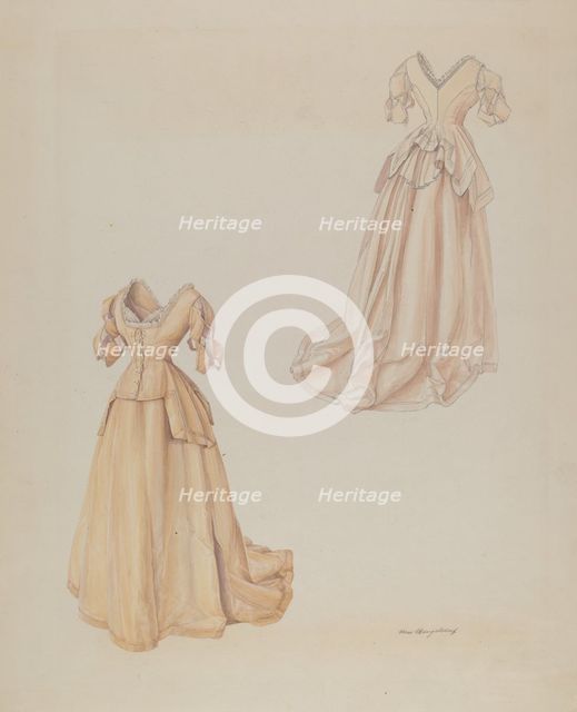 Wedding Dress, c. 1938. Creator: Hans Mangelsdorf.