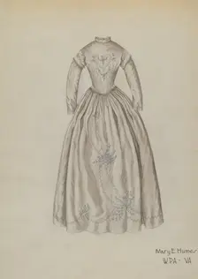 Wedding Dress, c. 1939. Creator: Mary E Humes