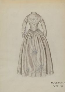 Wedding Dress, c. 1939. Creator: Mary E Humes
