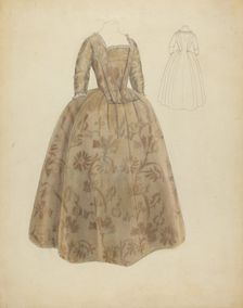 Wedding Dress, c. 1940. Creator: Bessie Forman