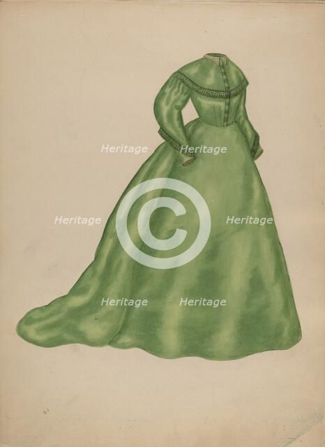 Wedding Dress, c. 1940. Creator: Mary Fitzgerald.