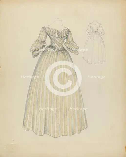 Wedding Dress, c. 1940. Creator: Margaret Concha.