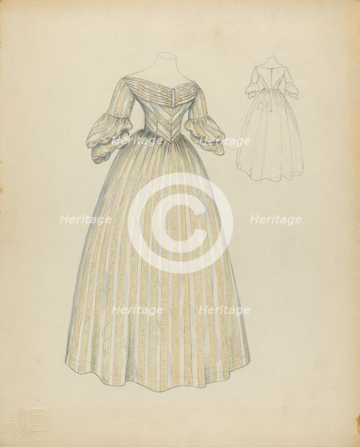 Wedding Dress, c. 1940. Creator: Margaret Concha.