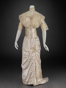 Wedding Dress (Dress, Cummerbund), 1913. Creator: Unknown