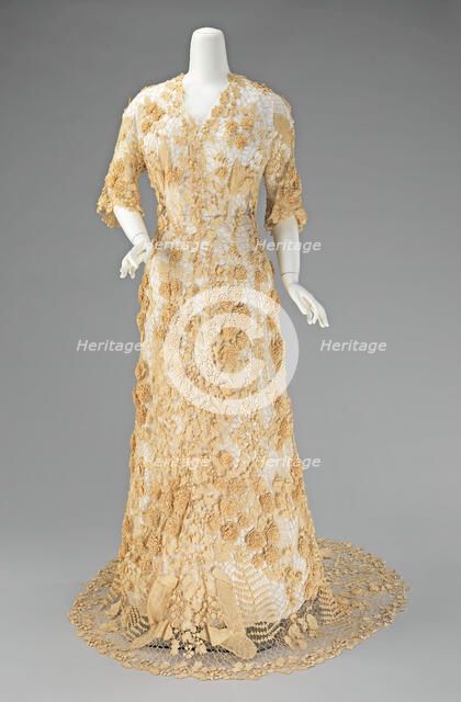 Wedding dress, Irish, ca. 1870. Creator: Unknown.