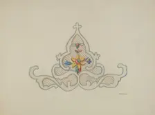 Wedding Dress Motif (Insert), c. 1940. Creator: Ruth Buker