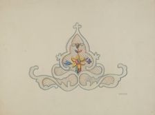 Wedding Dress Motif (Insert), c. 1940. Creator: Ruth Buker