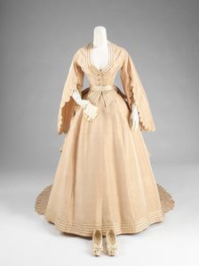 Wedding ensemble, American, 1870. Creator: Courvoisier