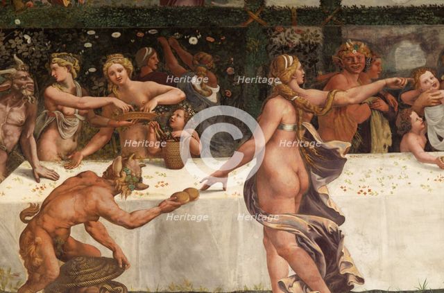 Wedding Feast of Cupid and Psyche, detail. Artist: Romano, Giulio (1499-1546)