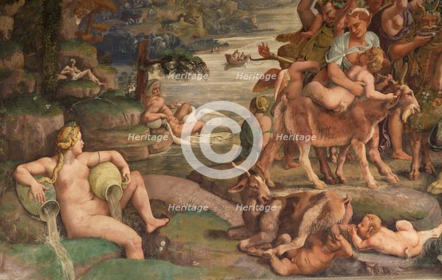 Wedding Feast of Cupid and Psyche, detail. Artist: Romano, Giulio (1499-1546)