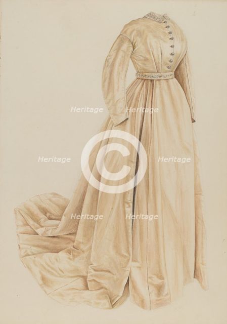 Wedding Gown, c. 1938. Creator: Lucien Verbeke.