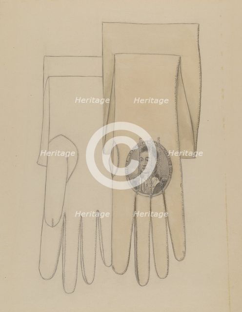 Wedding Gloves, 1935/1942. Creator: Jessie M. Benge.